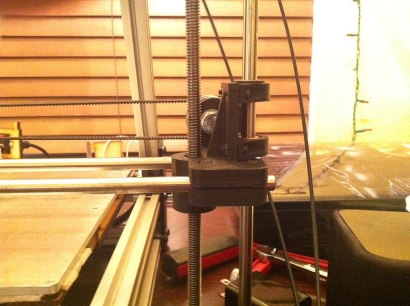 X-axis end clamp adapter for Misumi lead screws