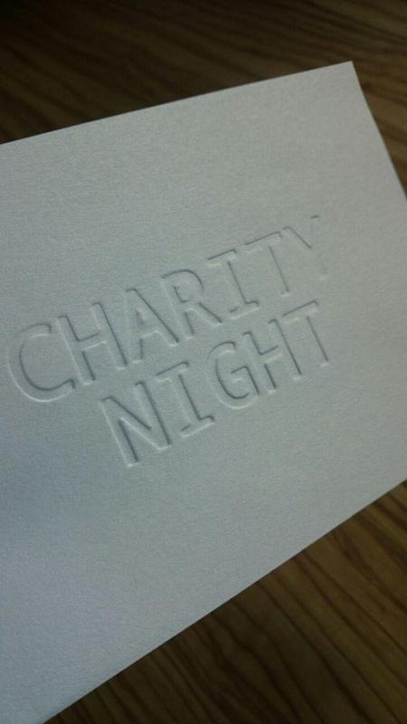 embossing forms "charity night"
