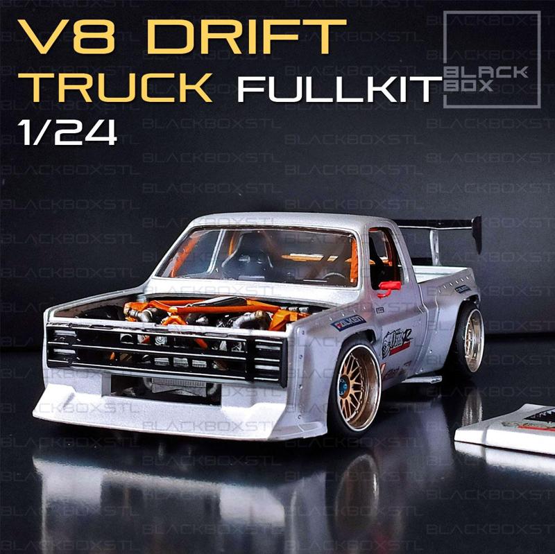 V8 DRIFT TRUCK FULL MODELKIT 1-24th
