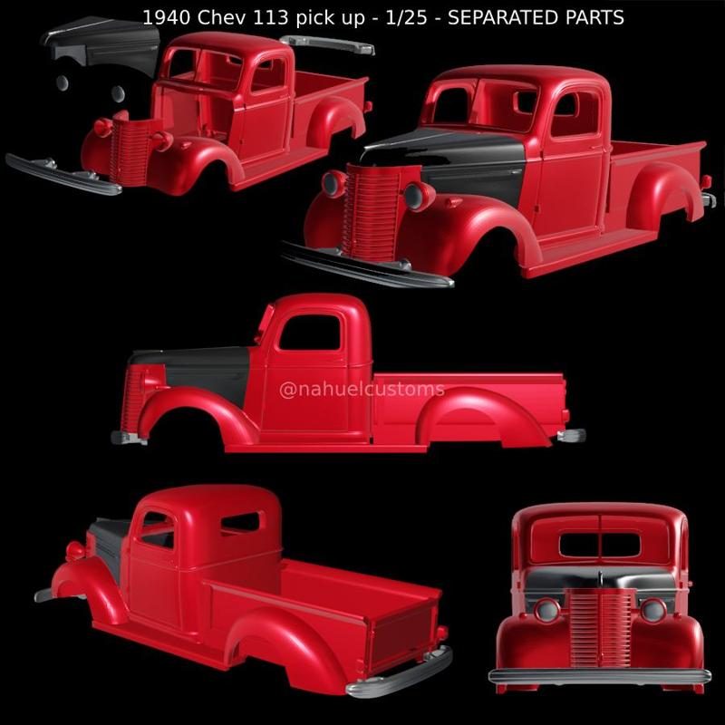 1940 Chev 113 pick up - 1/25 - SEPARATED PARTS