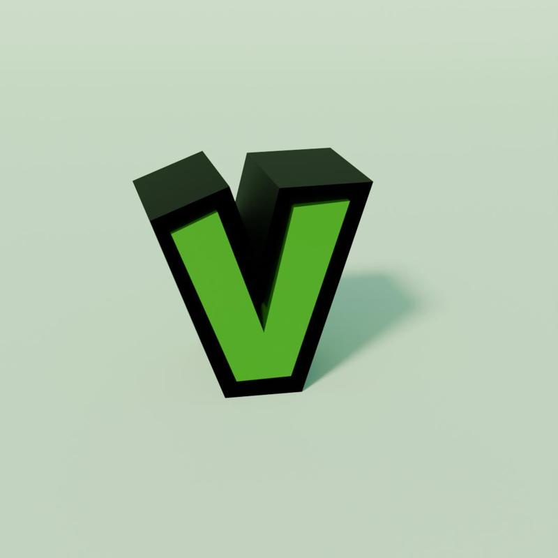 Super Mario letters, letter V