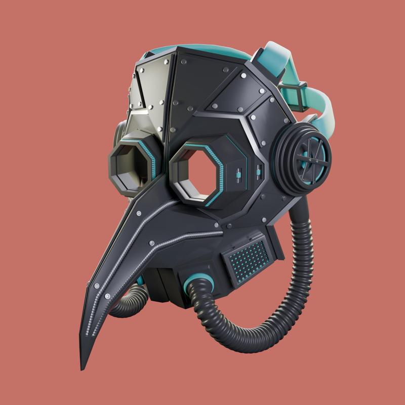 Cyberpunk Black Plague Mask