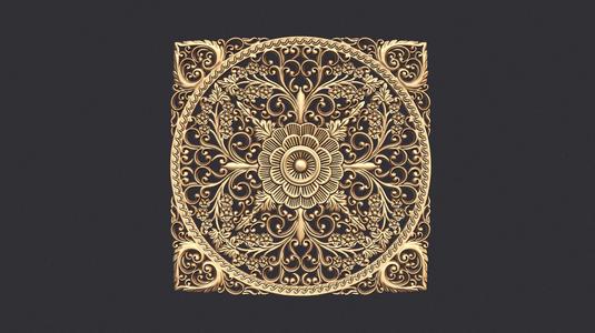 Carved Decor Ornament 3D Model