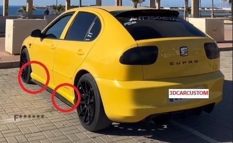 COMPLETE KIT 4 HEEL COVERS SEAT LEON 1M / MK1 // CUPRA AND FR // HEEL COVERS SEAT LEON 1M / MK1 // CUPRA AND FR REAR REAR