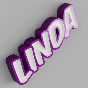 NAMELED LINDA - LED LAMP WITH NAME