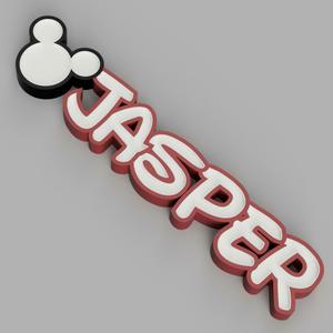 NAMELED MICKEY HEAD + JASPER (FONT DISNEY) - LED LAMP WITH NAME