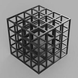 geometric cube 4x4 30cm