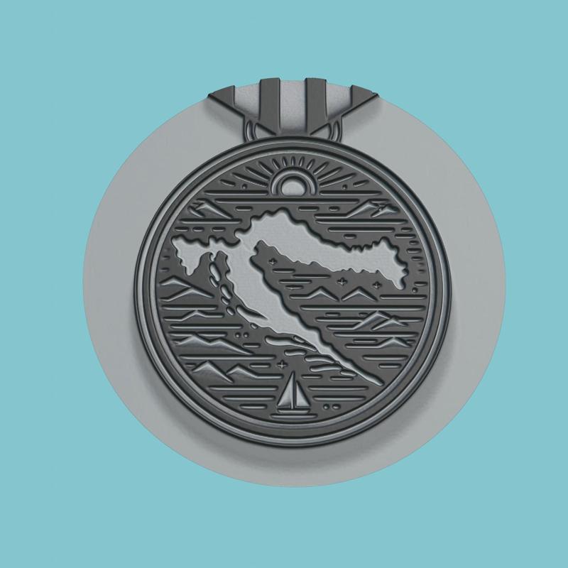 Croatia Map Medallion CNC Croatia 3d CNC Model