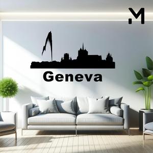 Wall silhouette - City skyline - Geneva