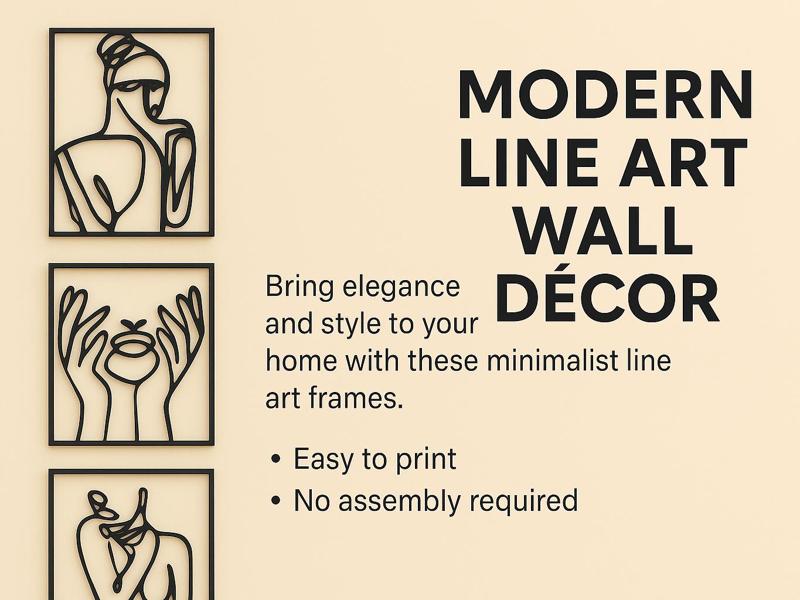 Modern Line Art Wall Decor