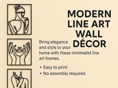 Modern Line Art Wall Decor