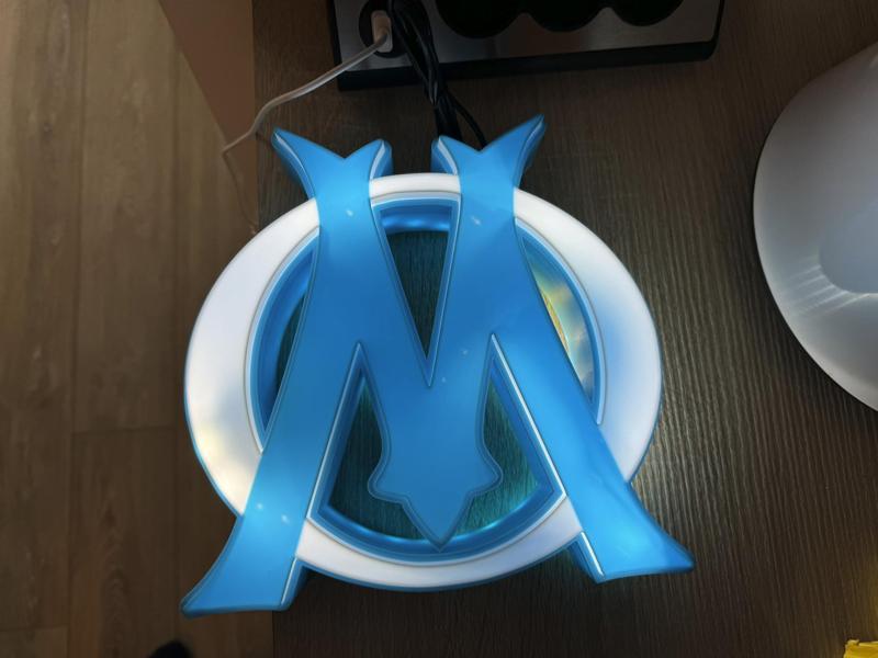 Lampe OM Olympique de Marseille LED light box lumineuse