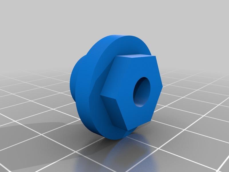 Marui CJ-7 Golden Eagle / Land Cruiser / Big Bear rear wheel hex adapter