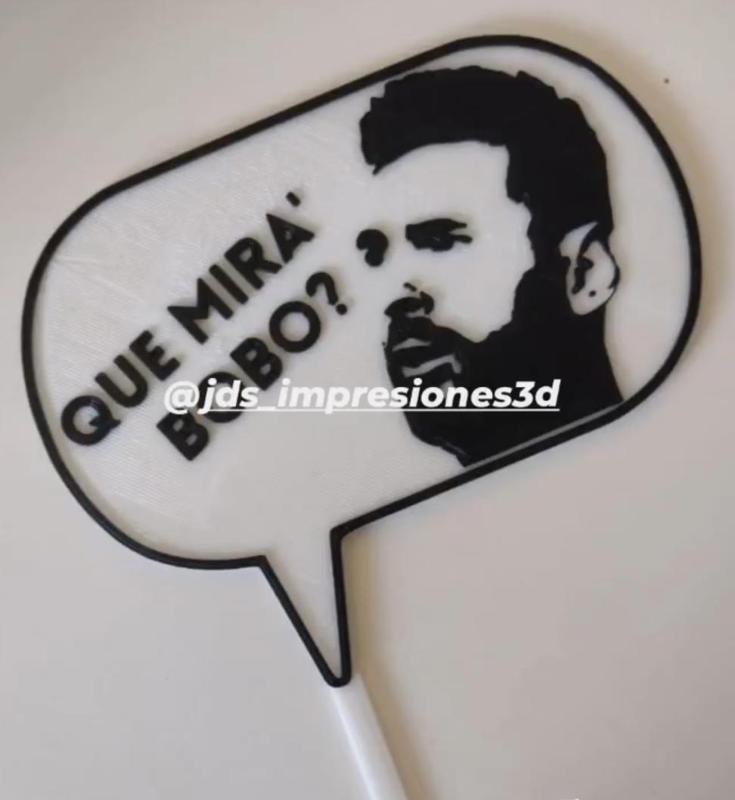 topper messi "que mira' bobo?"