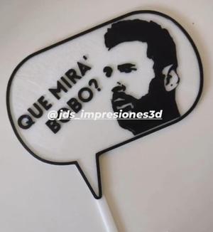 topper messi "que mira' bobo?"