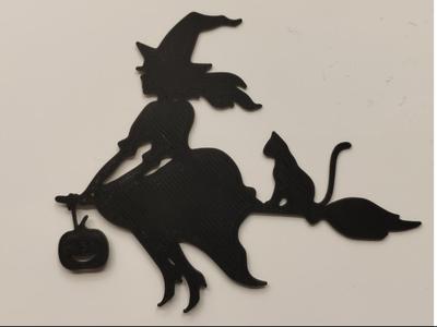 Halloween decoration - witch sticker