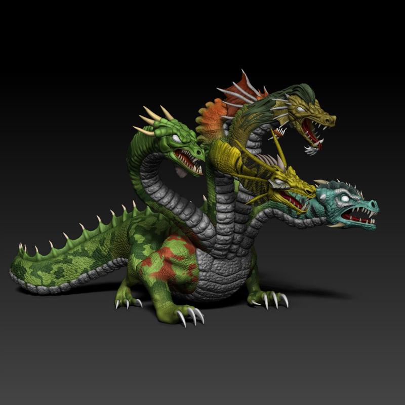Heroes 3 Chaos Hydra model for 3D printing 3D print model