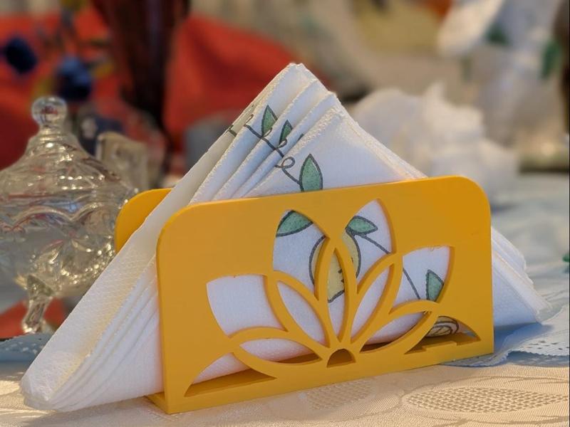 Lotus flower napkin holder