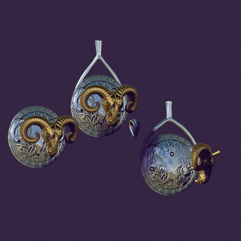 Medallion "Aries" for Gold and Silver Casting