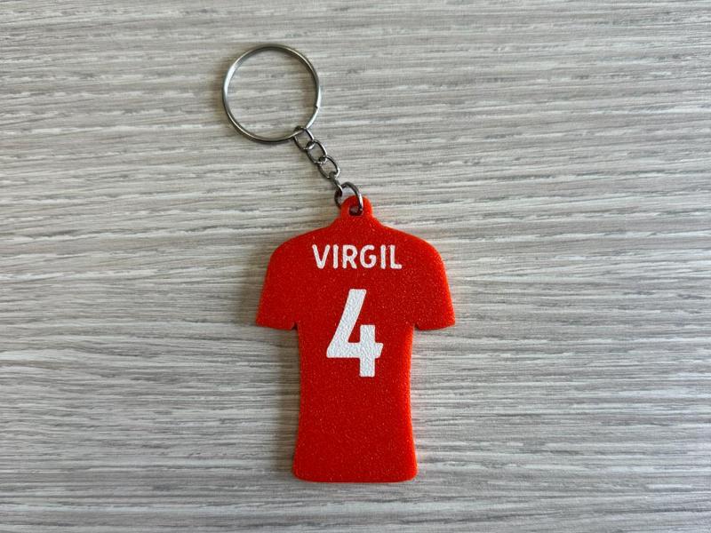 Virgil van Dijk T-Shirt Keychain - Liverpool FC