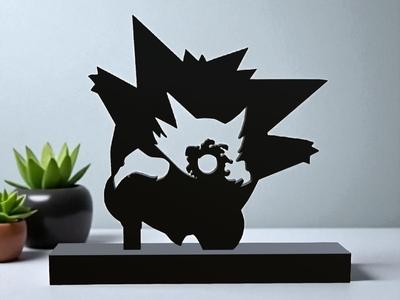 Gengar with evolve Silhouettee 3D Print