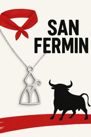 Minimalist Sanfermines Figure Pendant