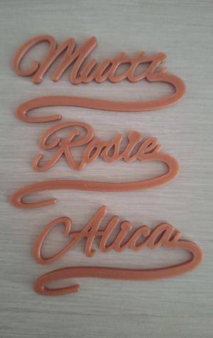 glass tags, Alica, Christiane, Mutti, Reha, Remy, Rosie