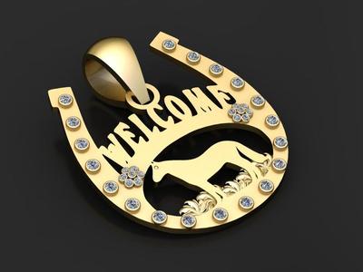 wellsome men pendant 3d printable model