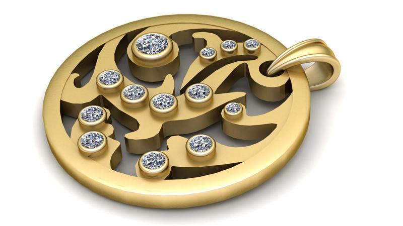 Round Pendant 3d printable model