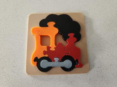 Kids puzzle - locomotive