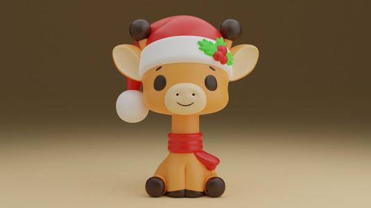 Christmas giraffe figure