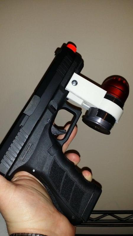 Picatinny rail mount for PPS 40mm Airsoft Grenade/Shower Shell