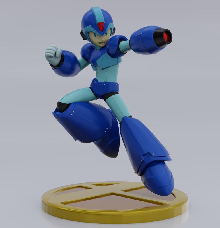 Mega Man X Trophy from Super Smash Bros! Stunning 3D-Printed