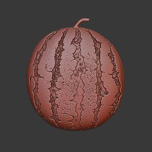 Watermelon 3d relief .stl file