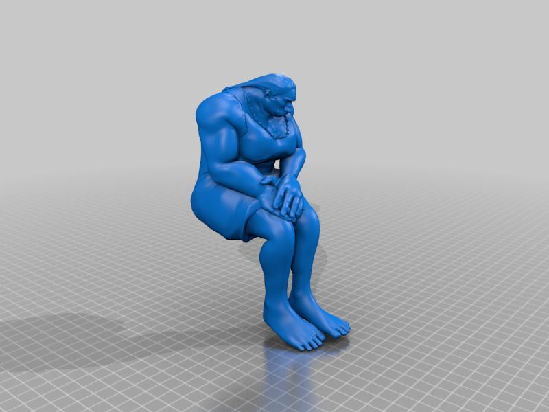 Moog, sitting female hill giant