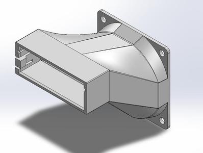 Tesla duct for 60x60x25 fan - v2