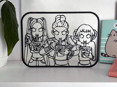 K-Pop Demon Hunters Ramen Wall Decor
