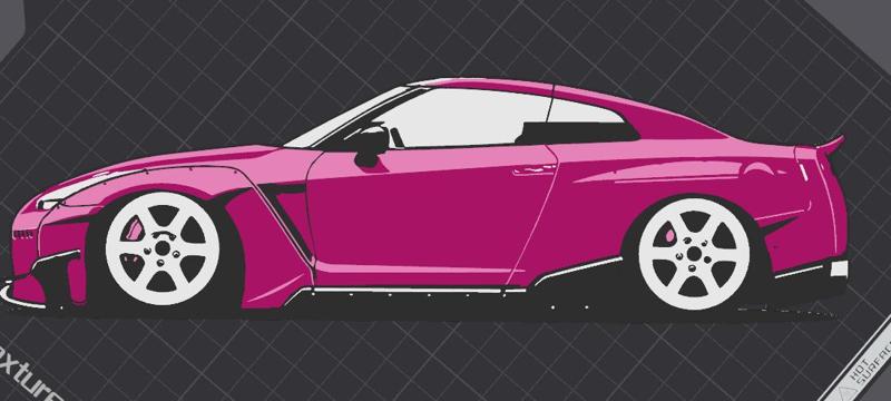 Nissan GTR R35 Rocket Bunny Wallart