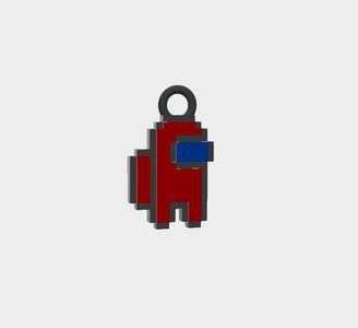 Among Us keychain red