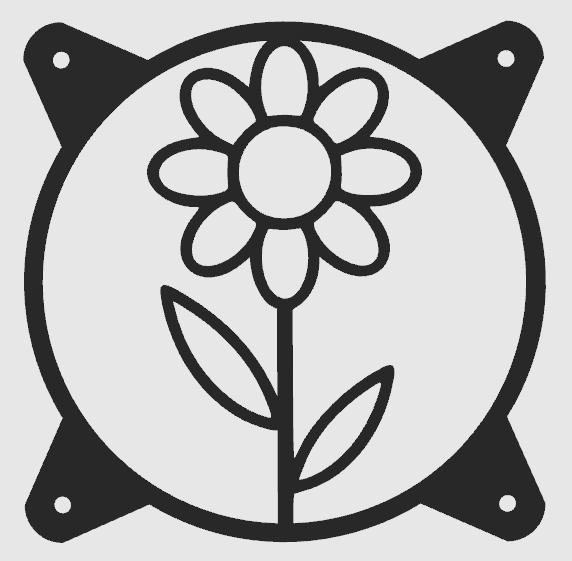 FAN COVER flower nature #16 CUBIERTA DE VENTILADOR FAN GRILL 120MM