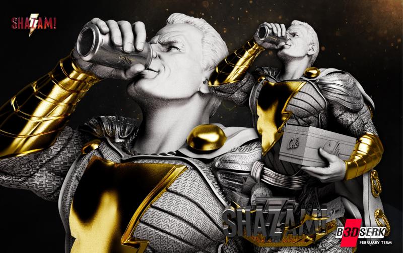 B3DSERK February Term: Shazam Bust 1/4 ready for printing