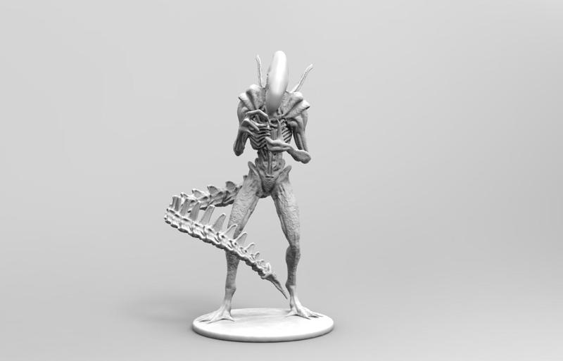 Alien Xenomorph Smoking Joint Tabaco Cigar 3D Print