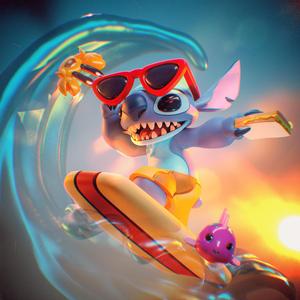 Lorcana Stitch - Carefree Surfer