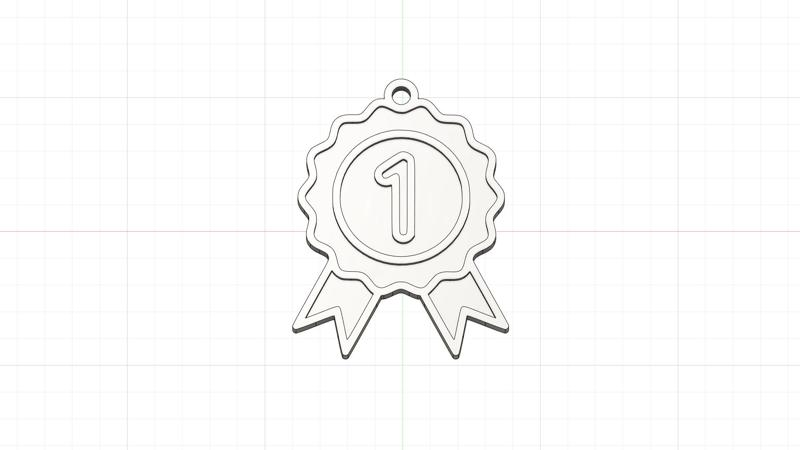 Commemorative Medal Key Ring - Medal #1 (First Place)