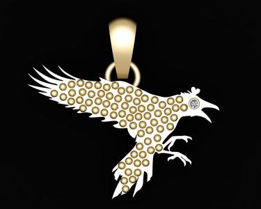 BIRD DESIGN PENDANT 3D PRINTABLE MODEL   3d printable model