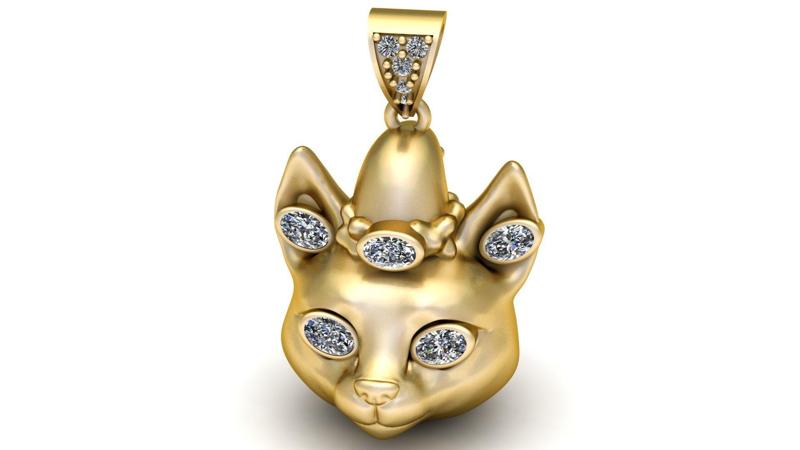Luxury Cat Jewelry 3D printable model