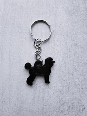Standard Poodle keychain