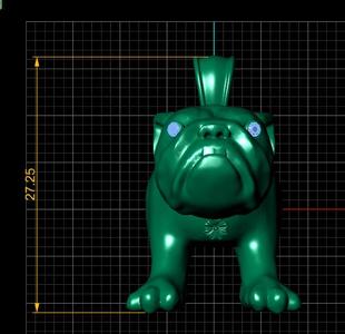 "stylish dog pendant 3d printable model