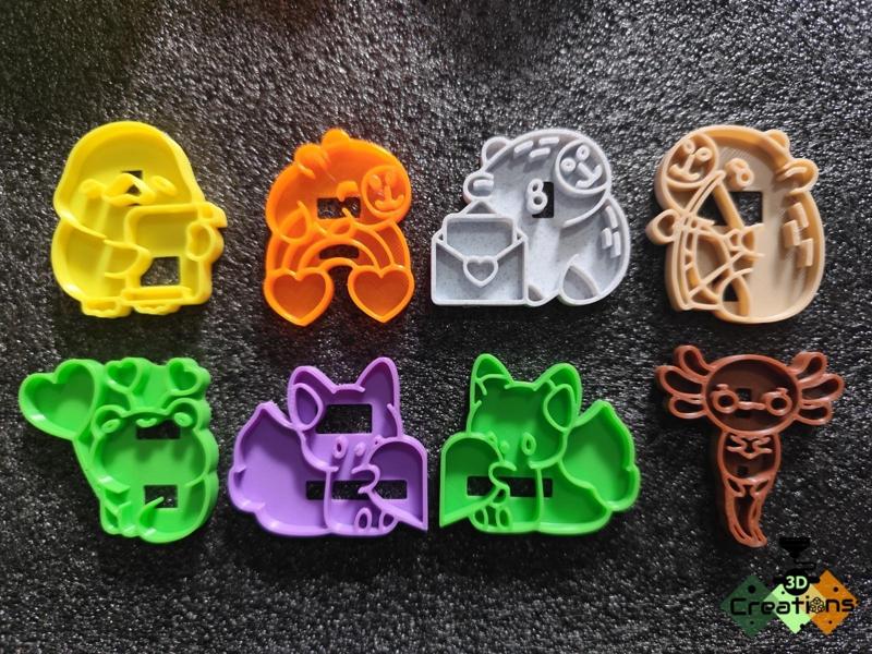 Cookie cutters -Valentine's Day mini animals-.