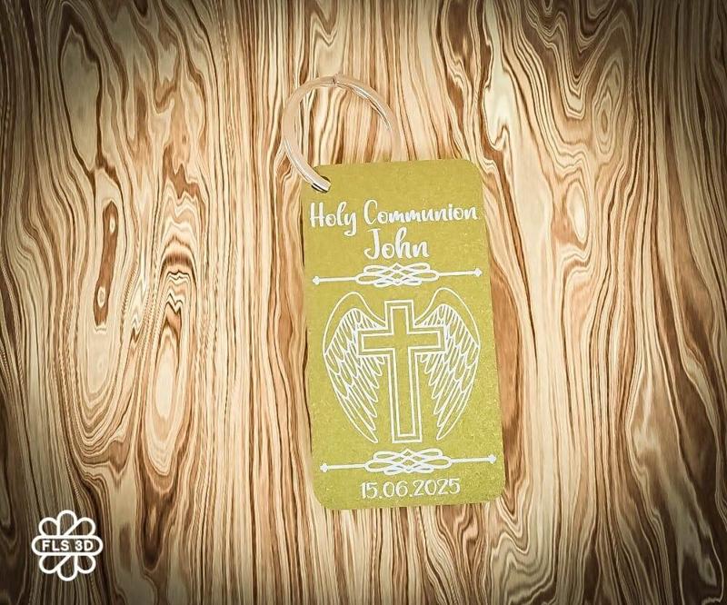 Personalized Holy Communion Keychain